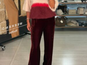 Пушистый джемпер с колорблоком MaxMara