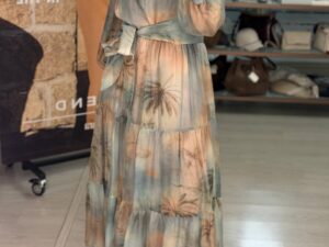 Платье макси с акварельным MaxMara — фото 1 Платье макси с акварельным MaxMara