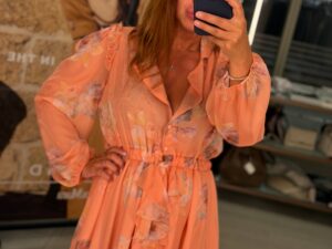Шифоновое платье макси с MaxMara