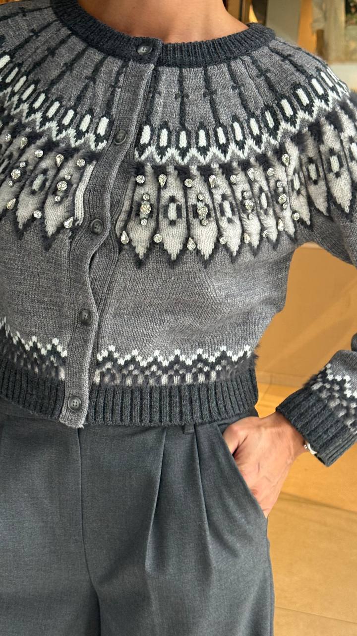 Брюки широкие серые MaxMara