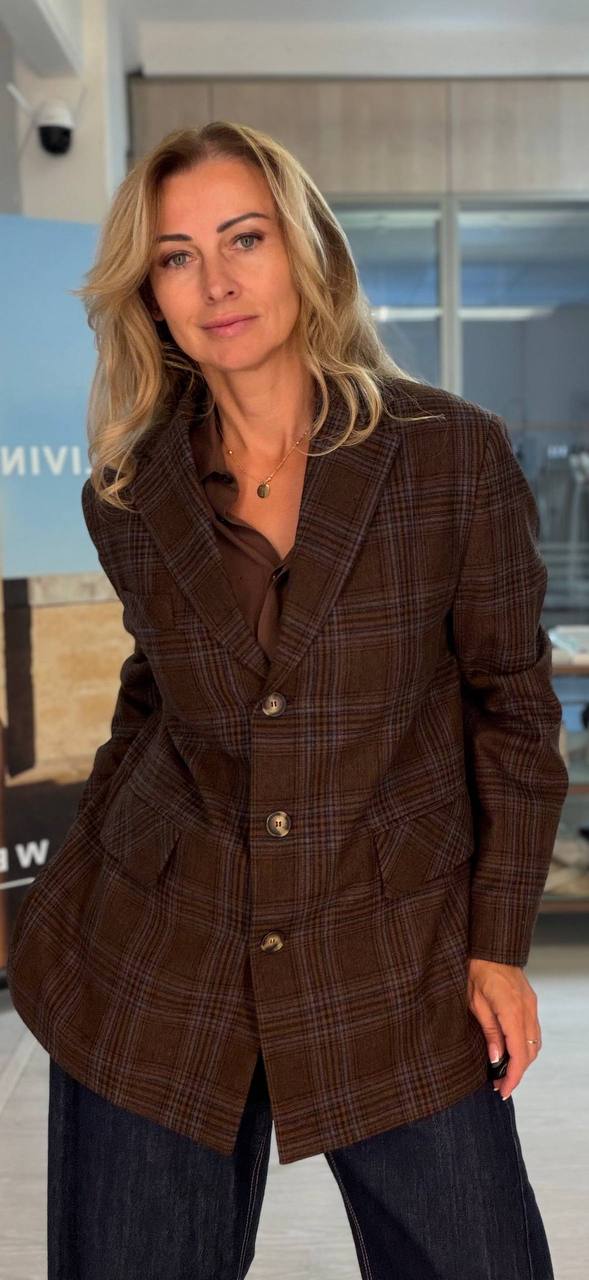 Жакет женский в клетку MaxMara