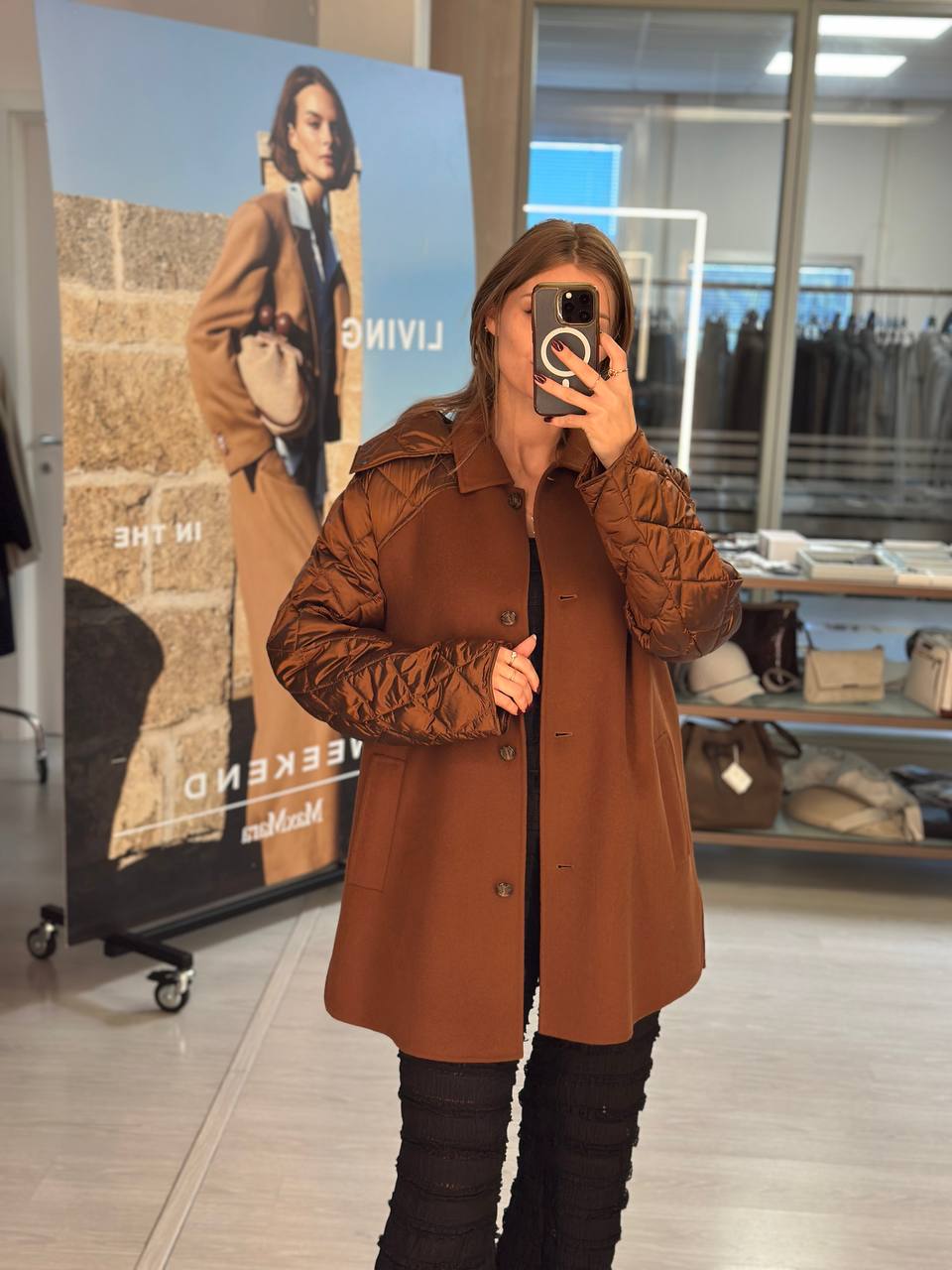 Пальто комбинированное Marina Rinaldi MaxMara