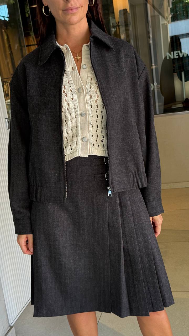 Ажурный вязаный кардиган-поло MaxMara