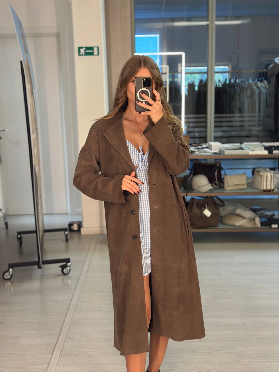 Замшевое пальто Marella MaxMara