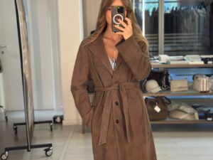 Замшевое пальто Marella MaxMara — фото 1 Замшевое пальто Marella MaxMara