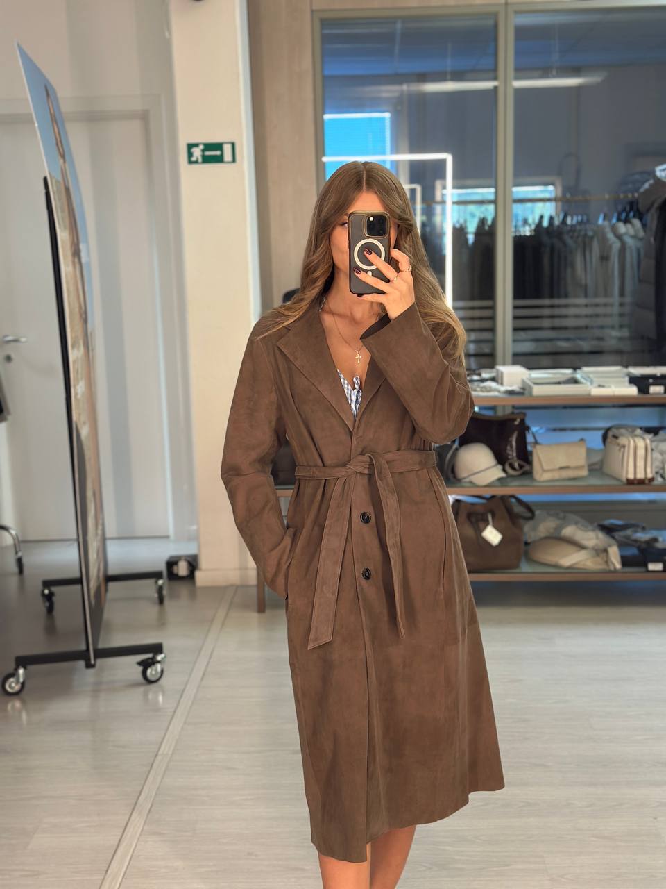 Замшевое пальто Marella MaxMara