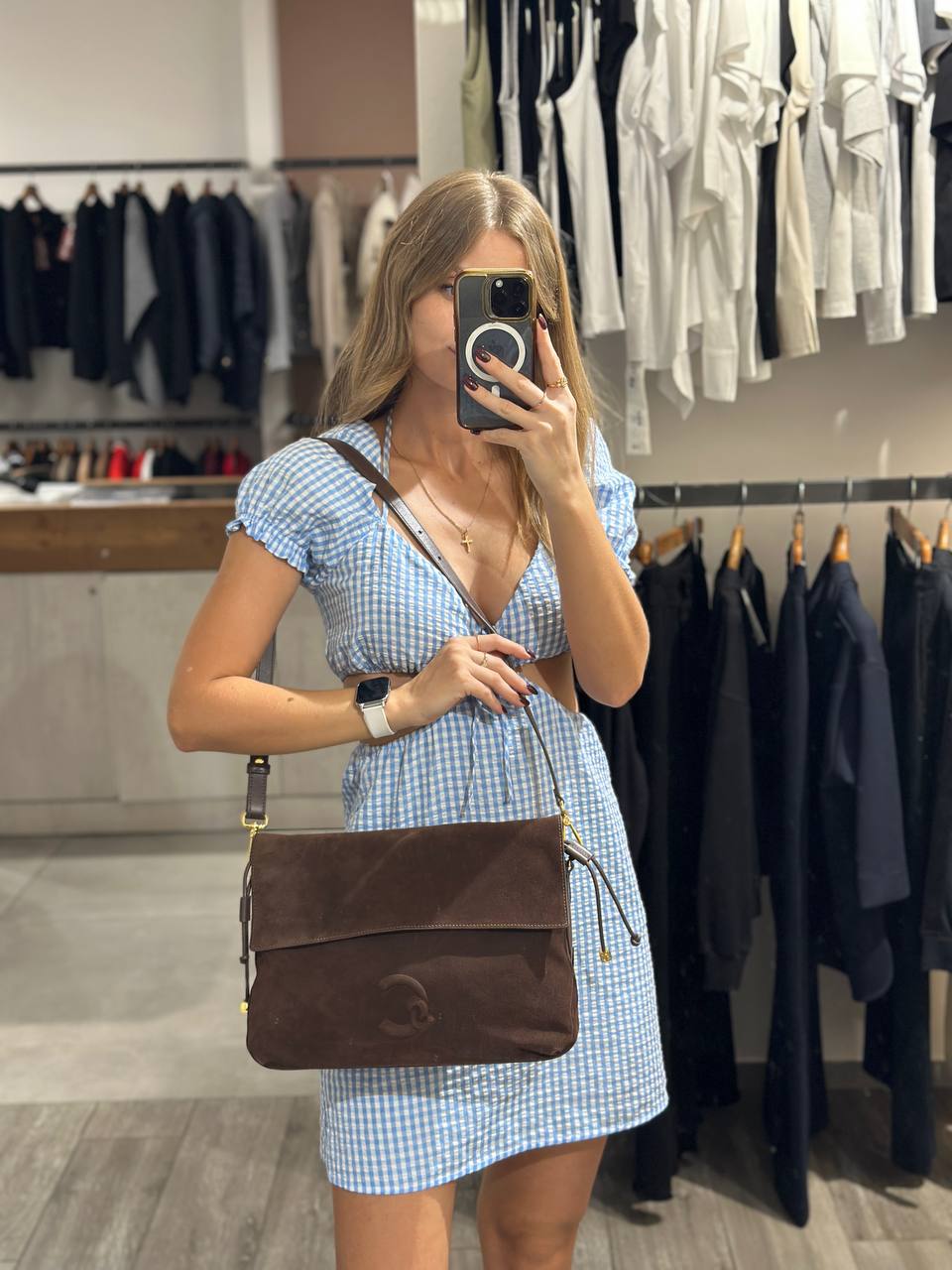 Замшевая сумка Coccinelle MaxMara