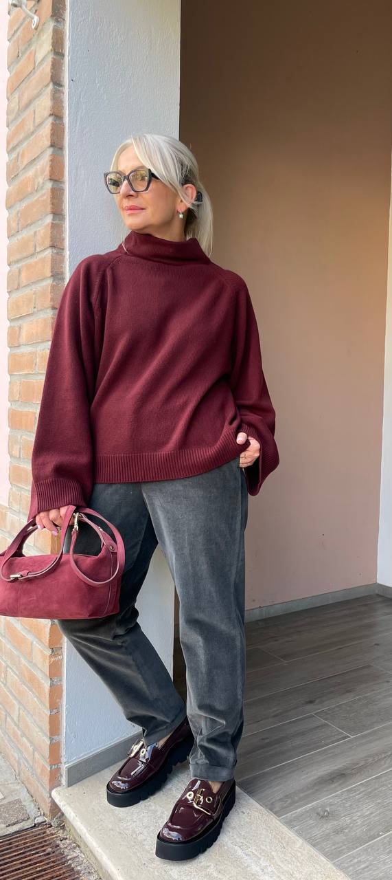Джемпер женский бордовый MaxMara