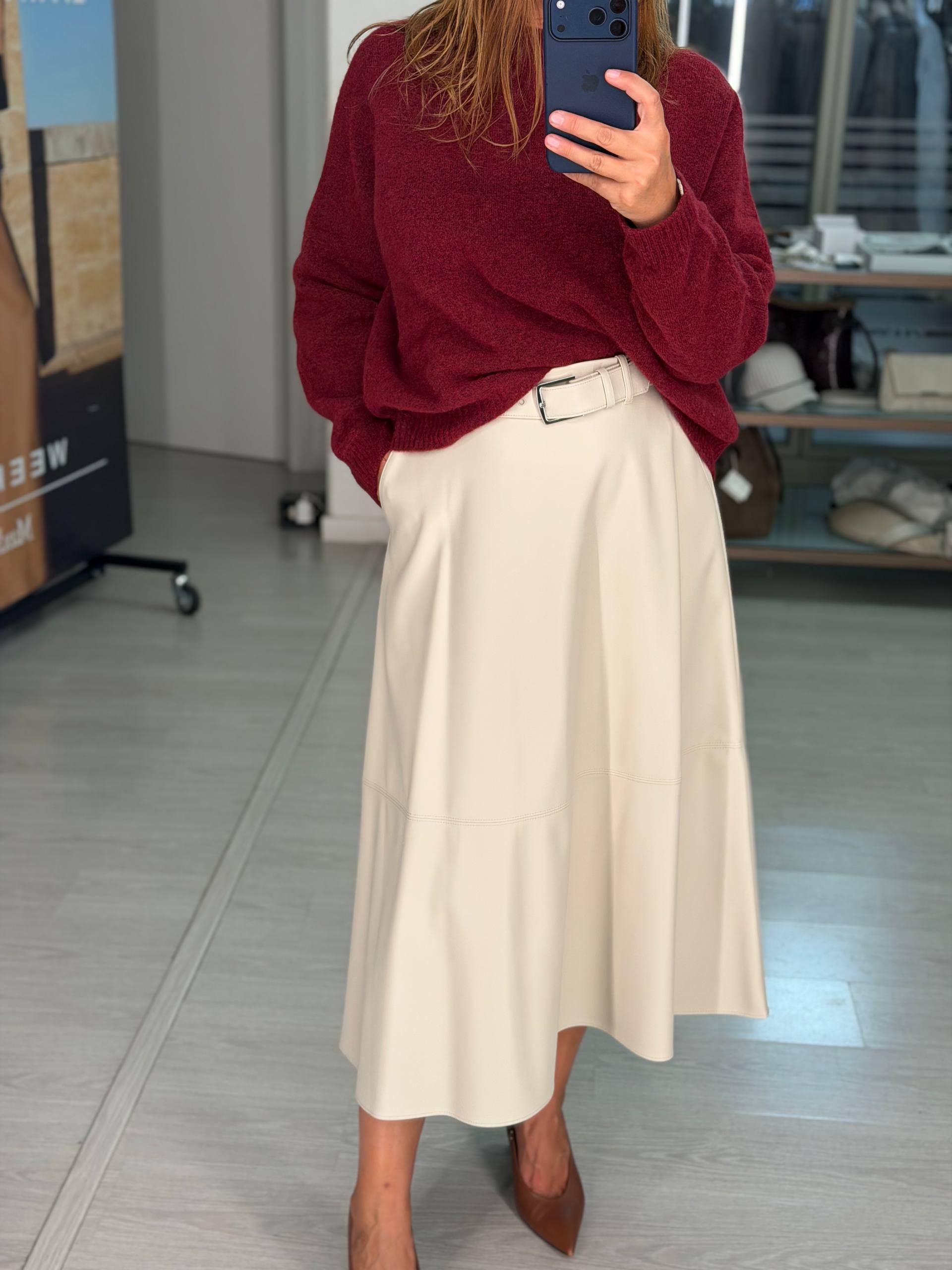 Юбка миди из экокожи MaxMara