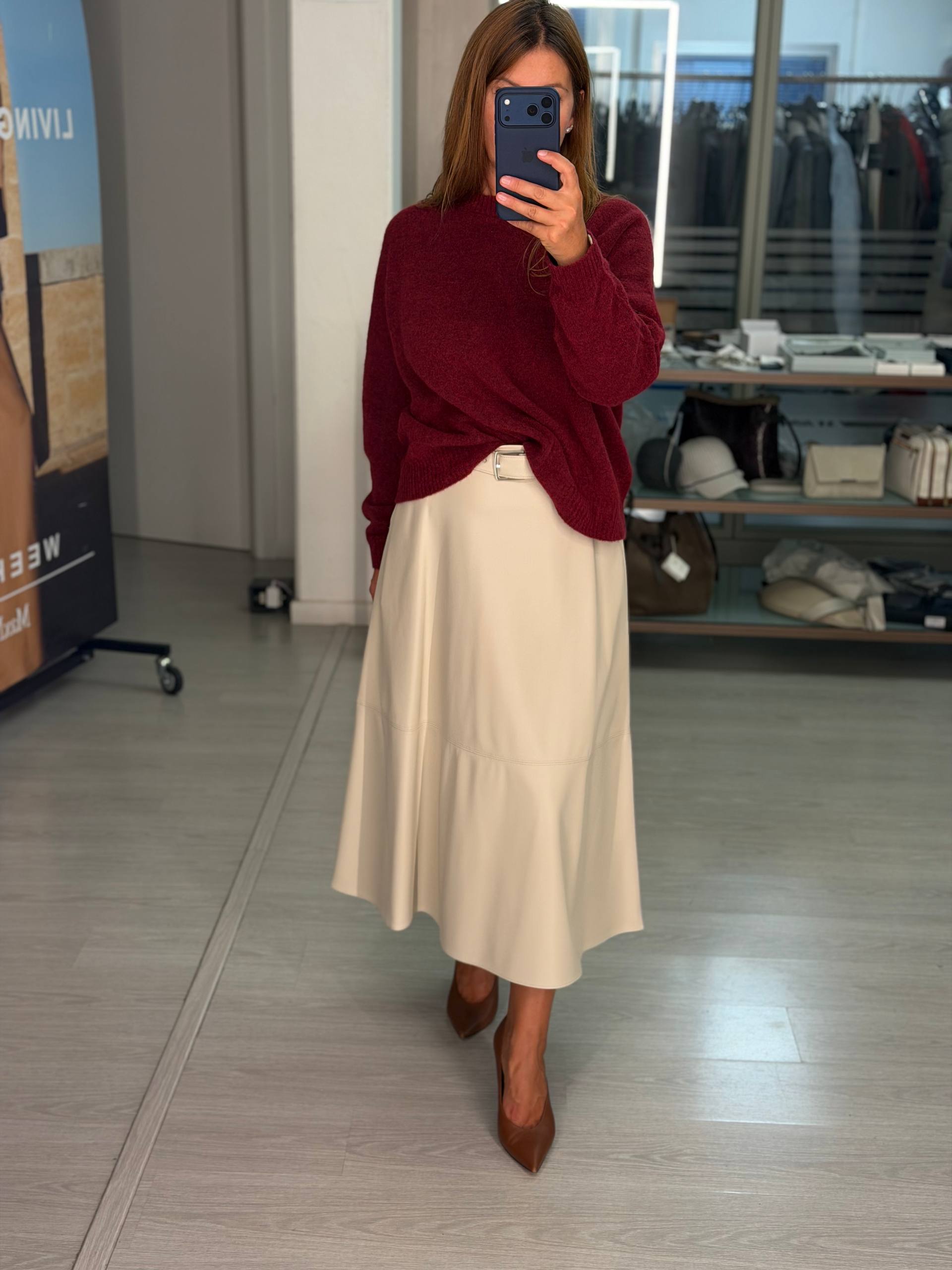 Юбка миди из экокожи MaxMara