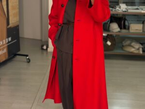 Пальто женское шерстяное красное MaxMara