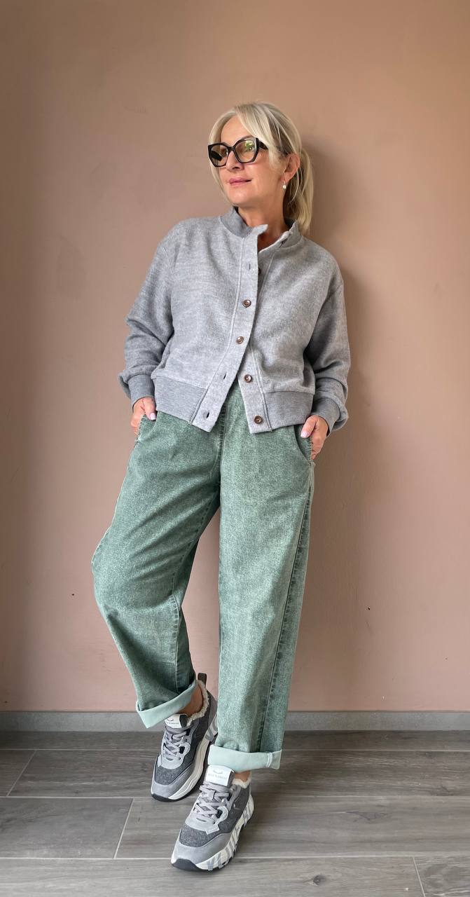 Кардиган-бомбер женский серый MaxMara