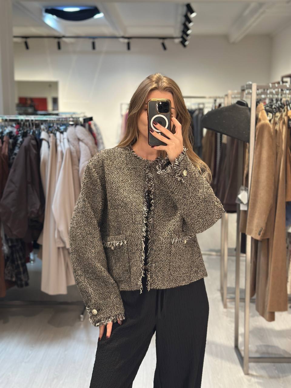 Твидовый жакет Weekend Max MaxMara