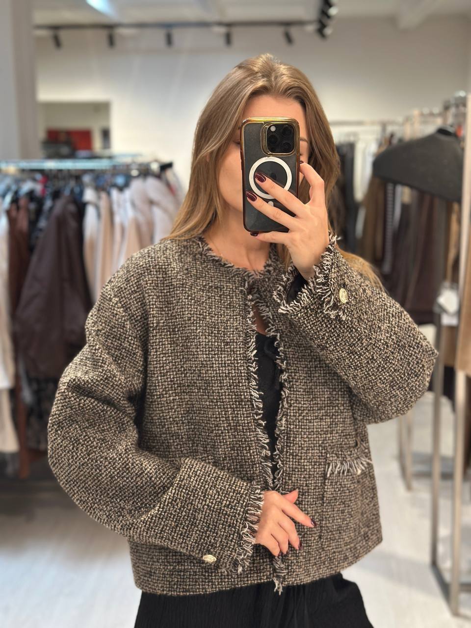 Твидовый жакет Weekend Max MaxMara