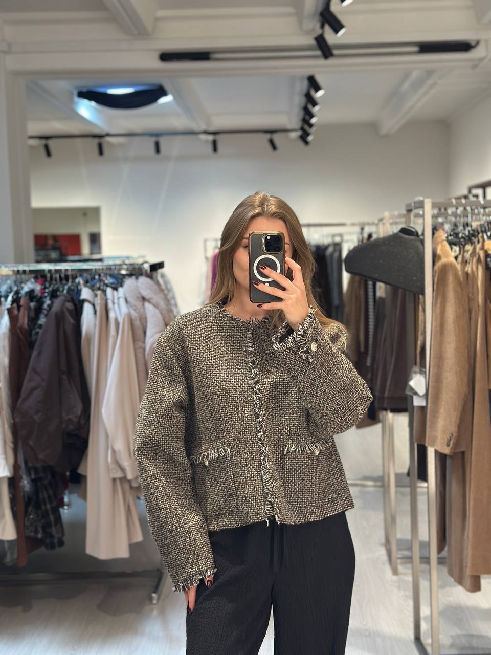 Твидовый жакет Weekend Max MaxMara