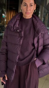 Стеганый пуховик с поясом MaxMara