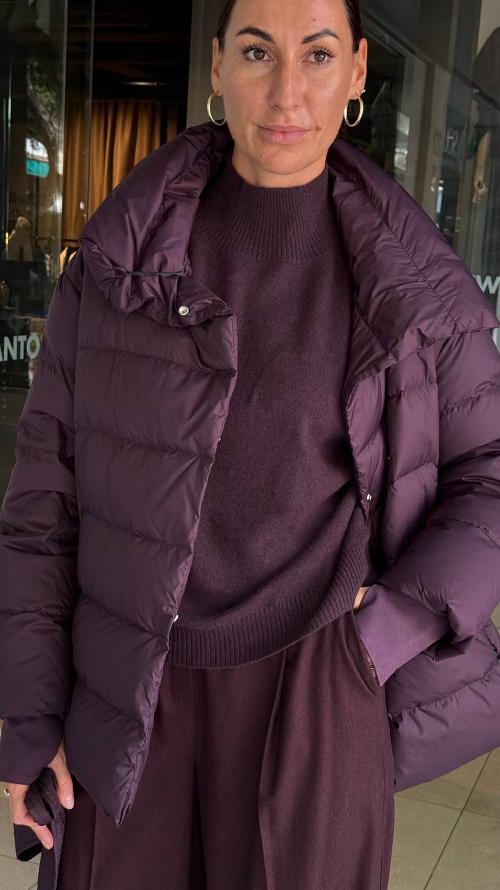 Стеганый пуховик с поясом MaxMara