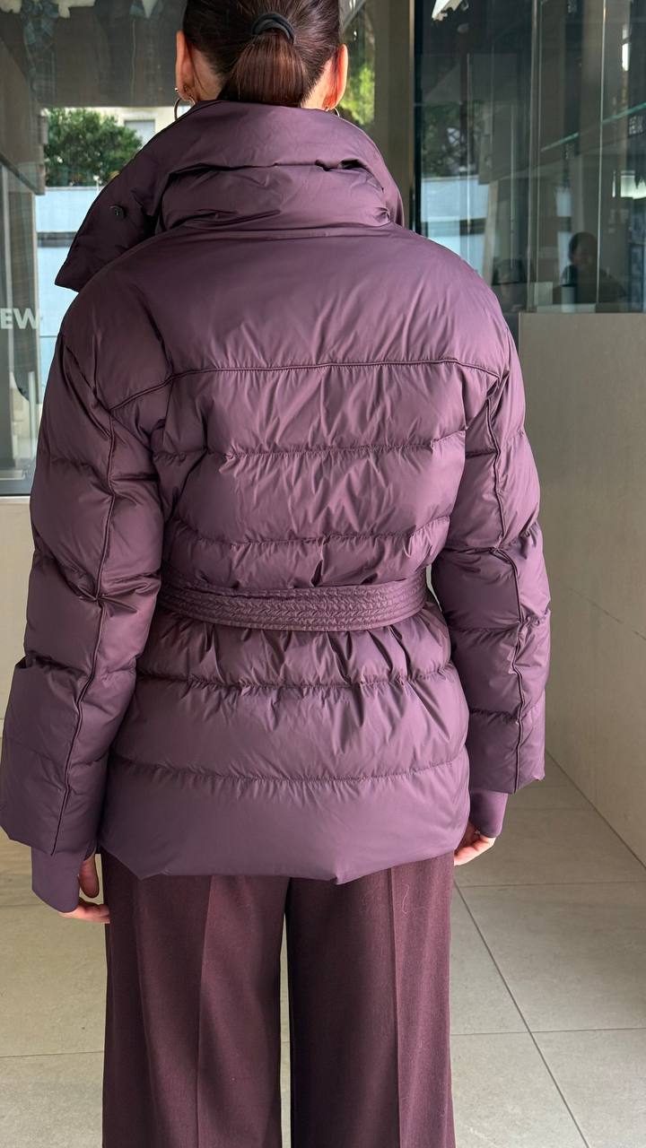 Стеганый пуховик с поясом MaxMara