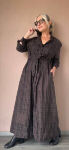 Платье-рубашка макси в клетку MaxMara