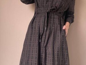 Платье-рубашка макси в клетку MaxMara