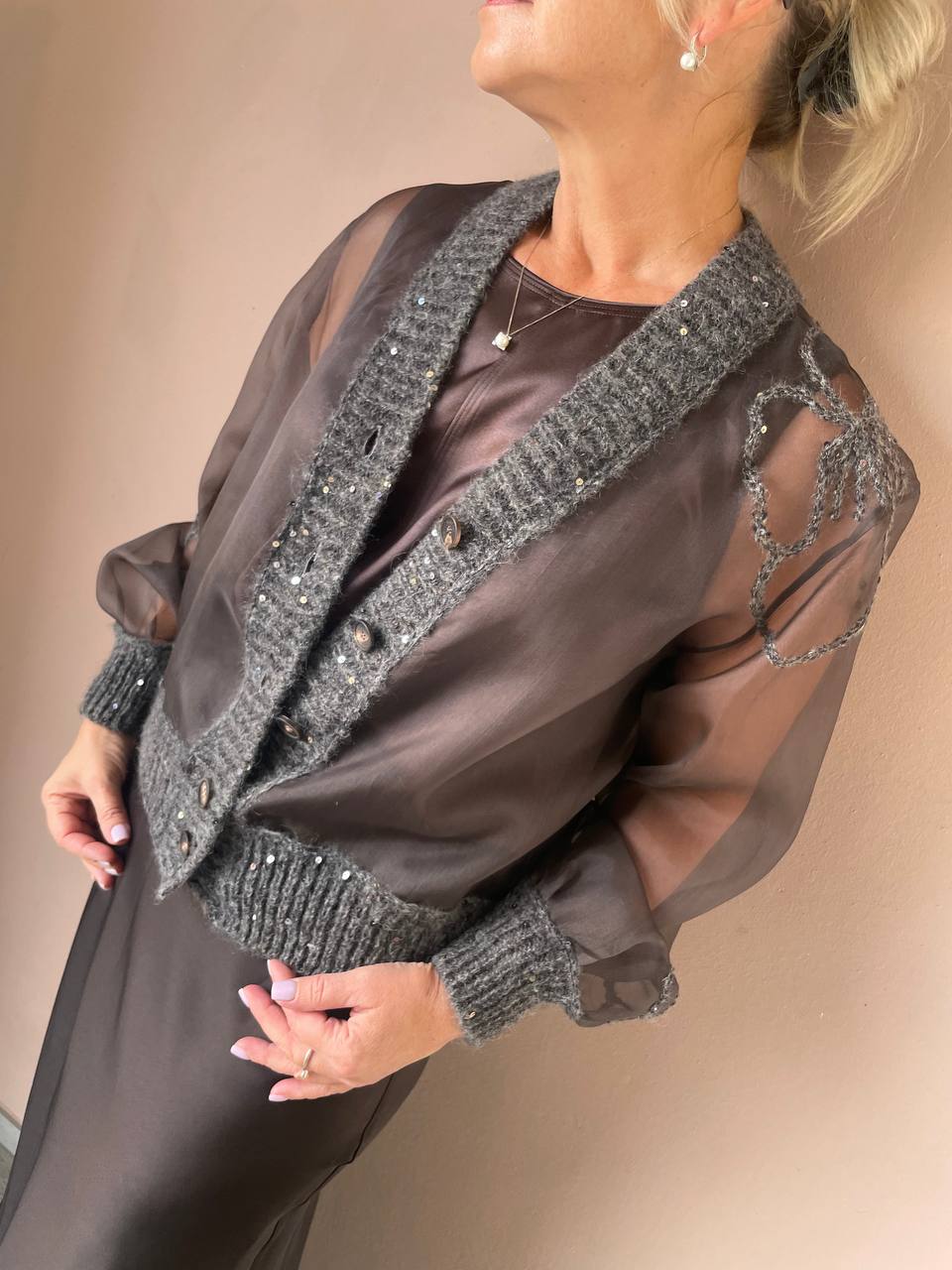 Кардиган из органзы с MaxMara