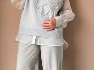 Жилет трикотажный с вышивкой MaxMara