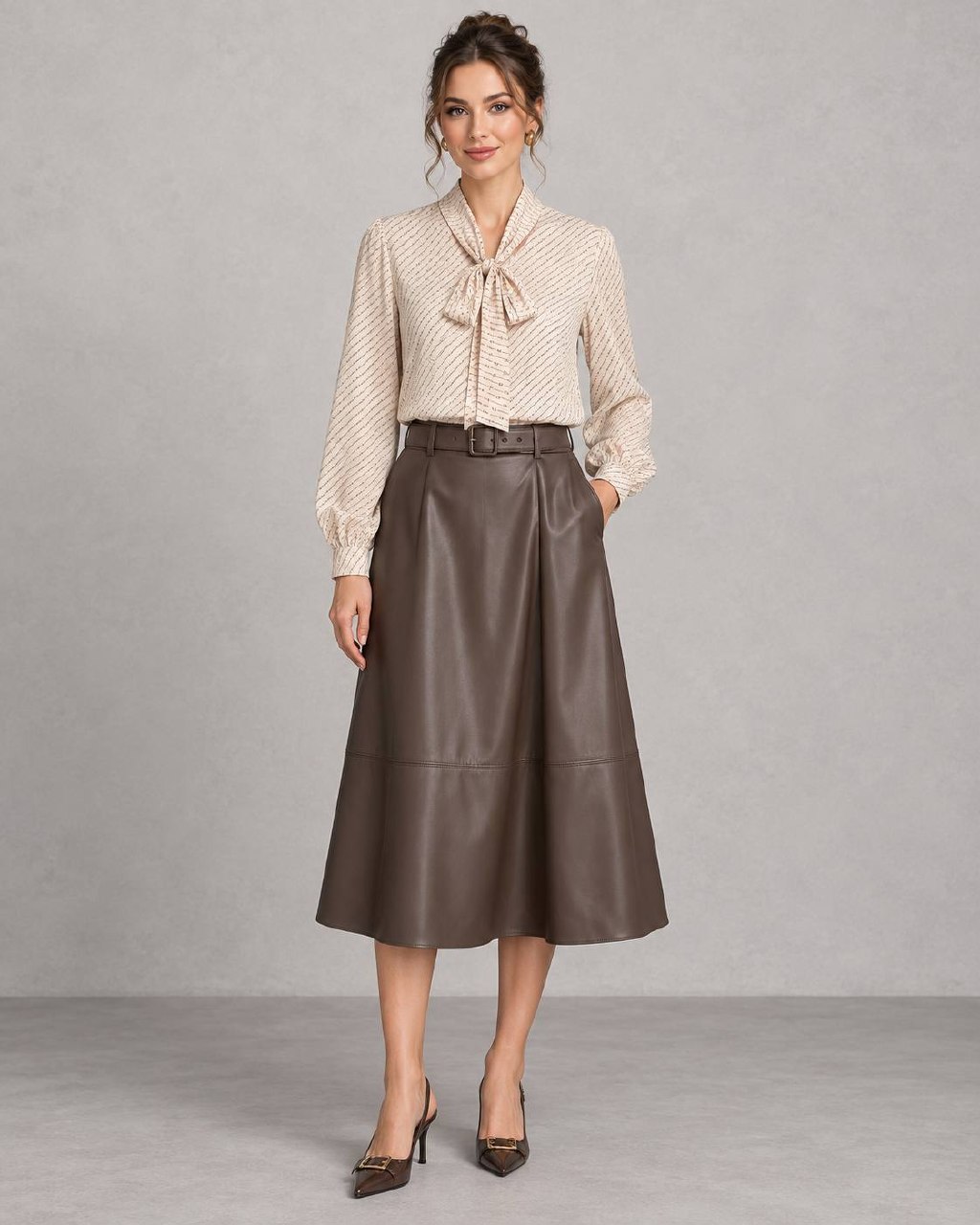 Юбка миди из экокожи MaxMara