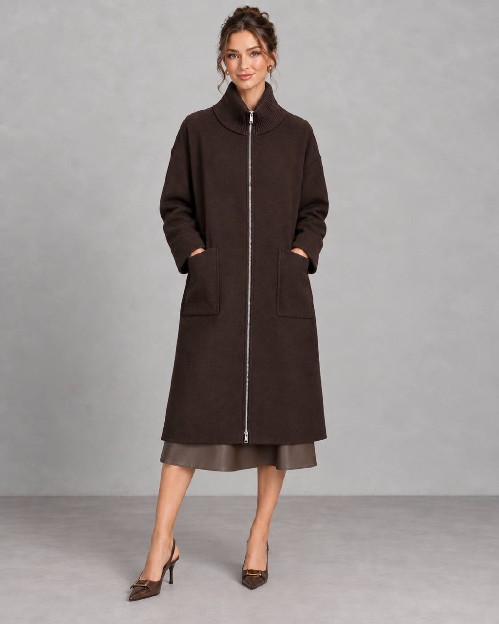 Юбка миди из экокожи MaxMara