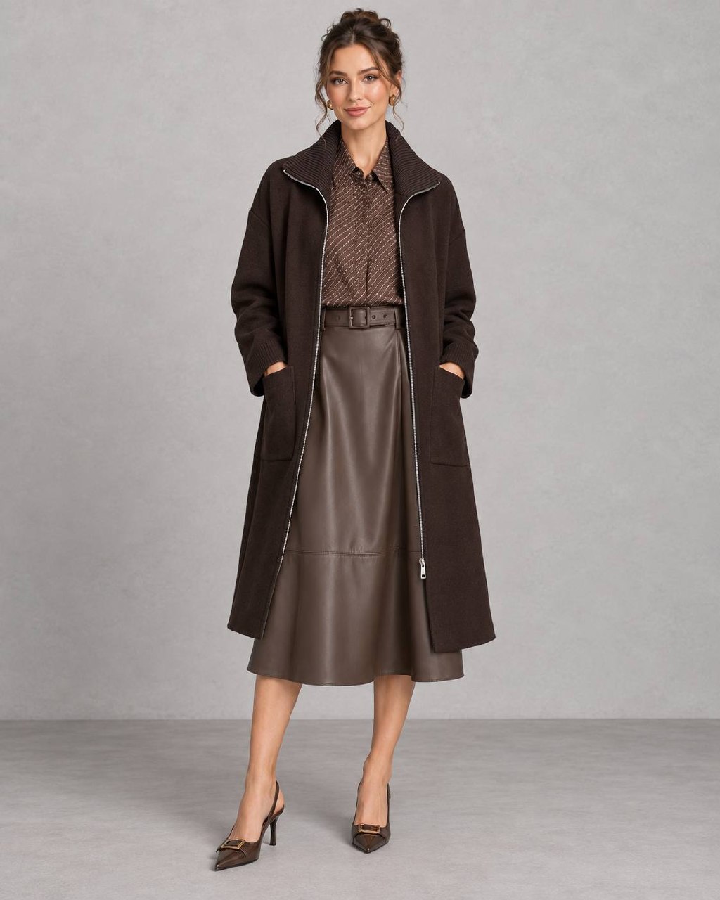 Юбка миди из экокожи MaxMara