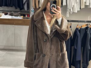 Полупальто из экомеха Seventy MaxMara