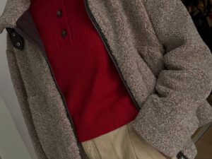 Женский джемпер-поло в рубчик MaxMara