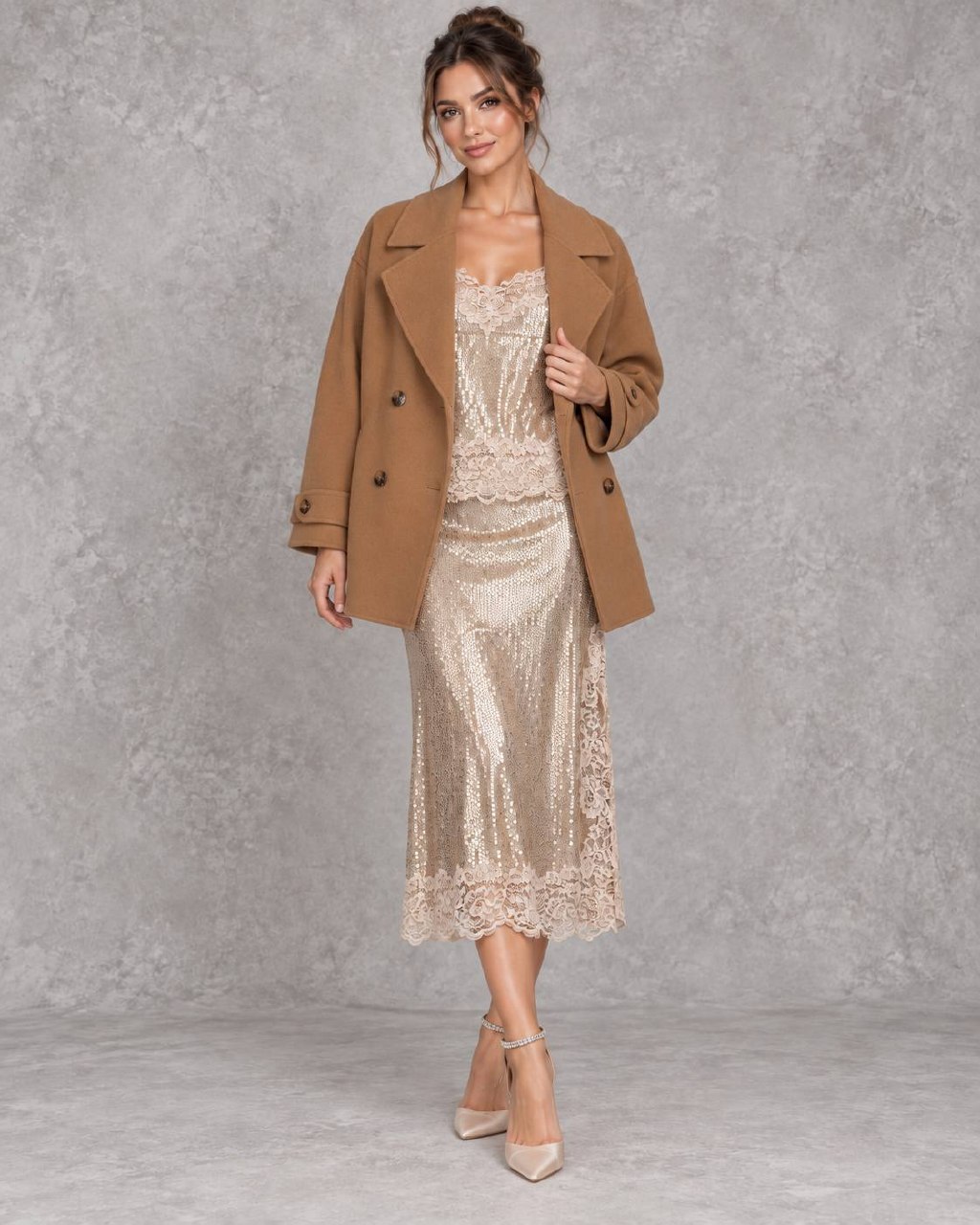 Юбка миди с пайетками MaxMara