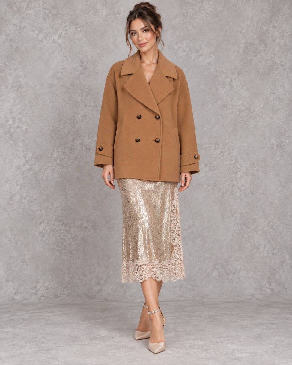 Юбка миди с пайетками MaxMara