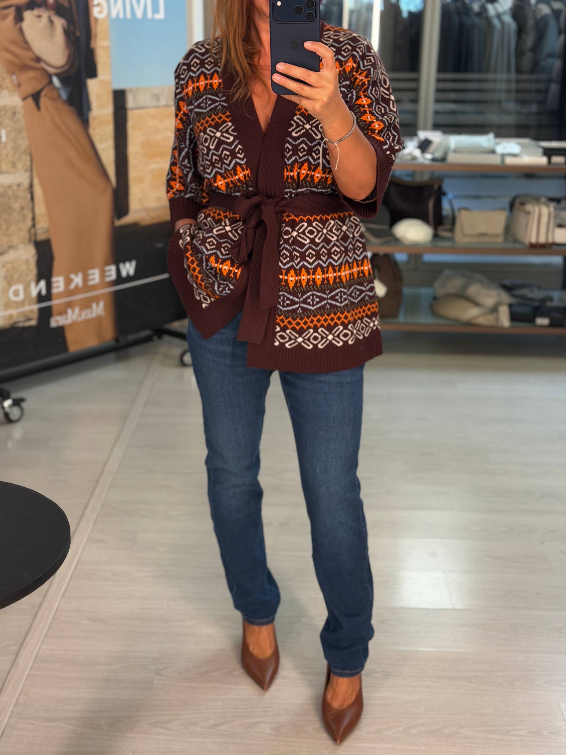 Кардиган с поясом Weekend MaxMara