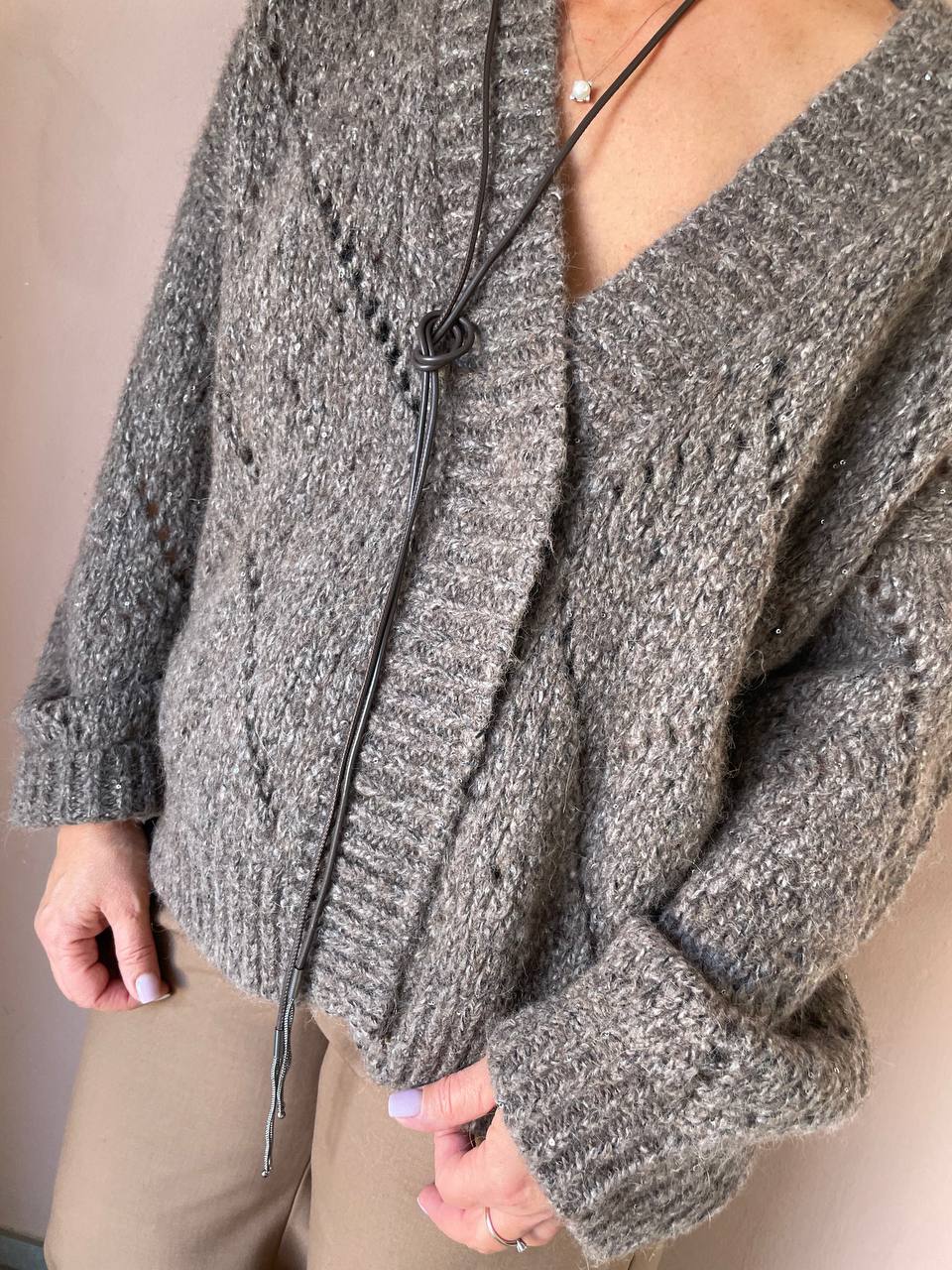 Вязаный кардиган с поясом MaxMara
