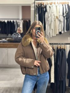 Куртка с меховым воротником MaxMara