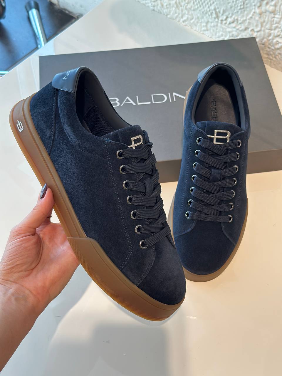 Кеды замшевые мужские Baldinini