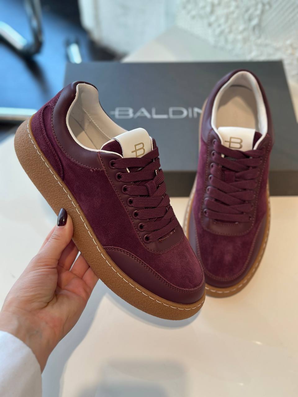 Кеды замшевые Baldinini