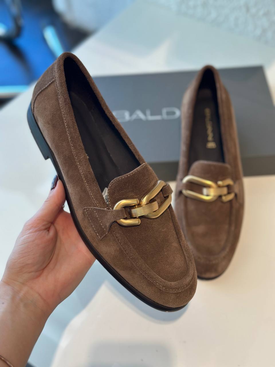 Замшевые лоферы Baldinini