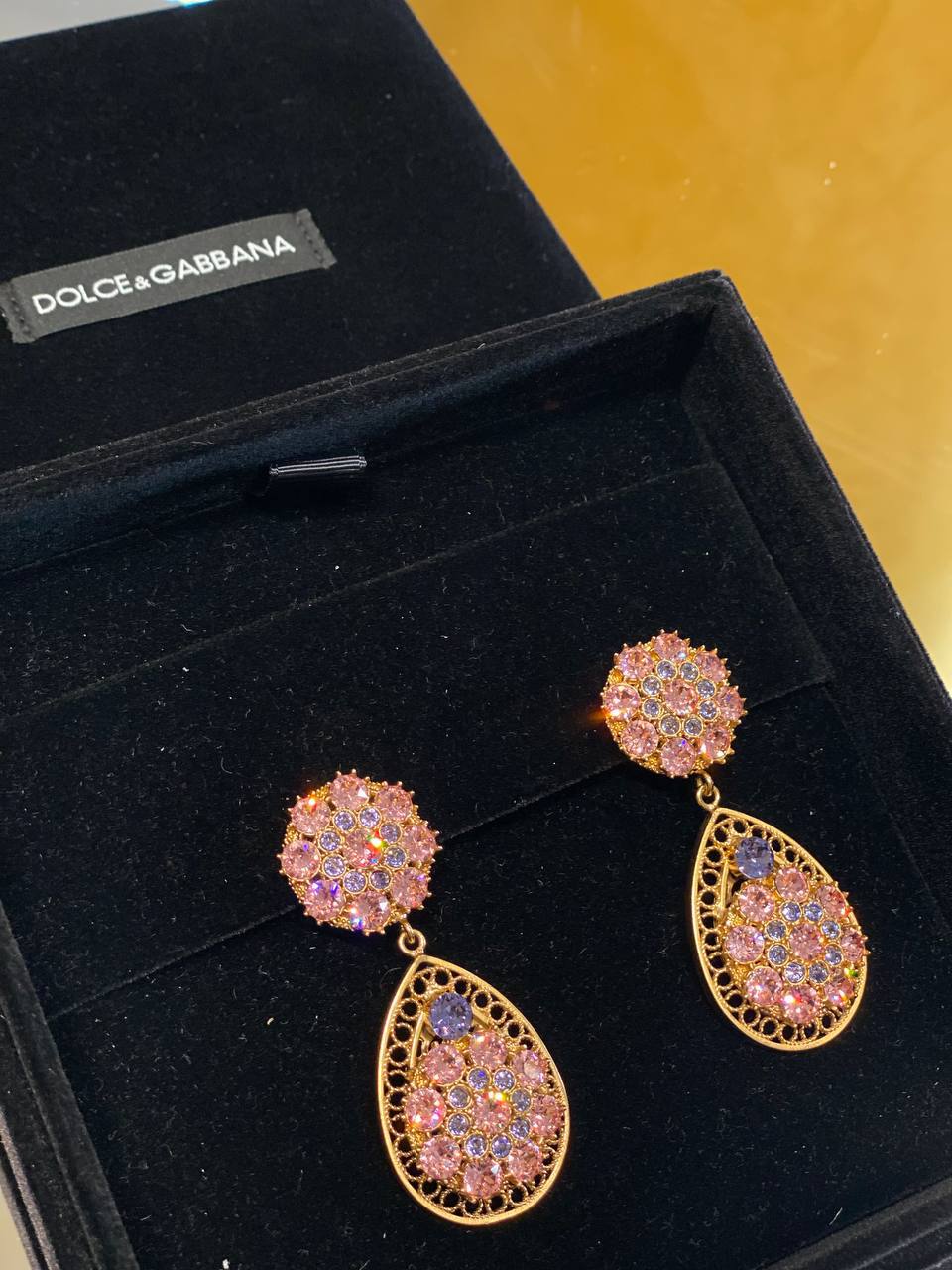 Серьги-клипсы с кристаллами Dolce Gabbana