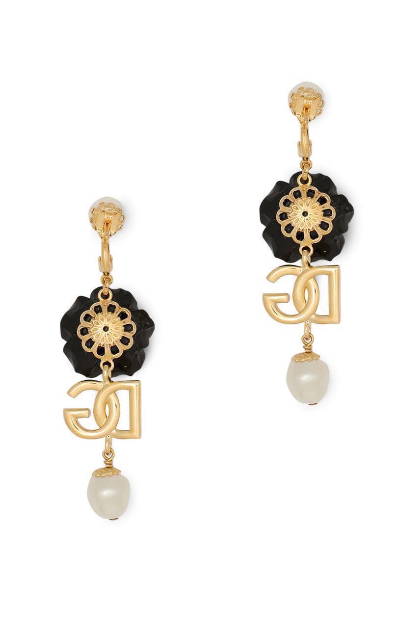Серьги Dolce Gabbana с розами