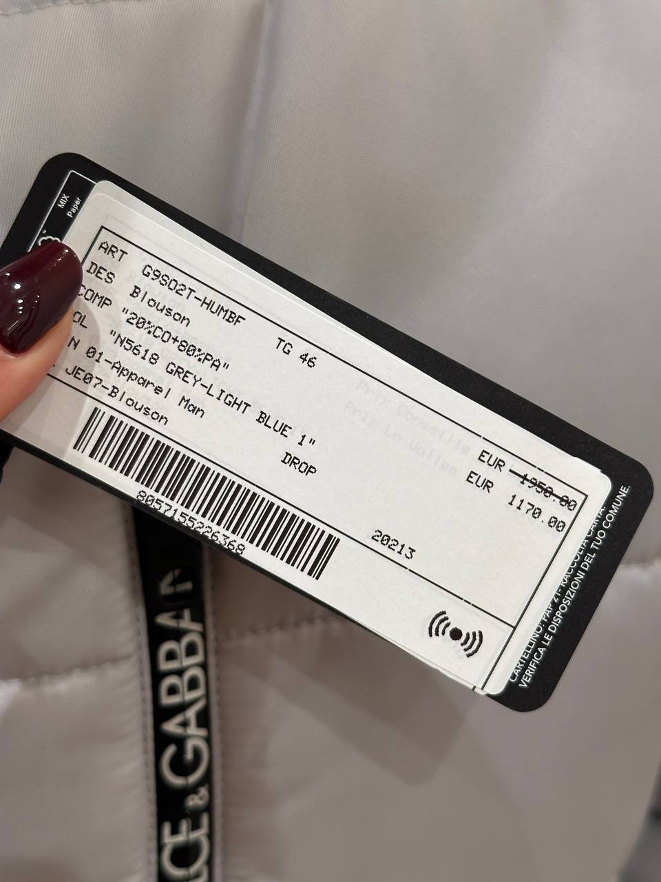 Пуховик мужской Dolce Gabbana Dolce