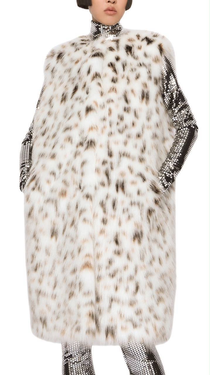 Жилет из экомеха Dolce Gabbana