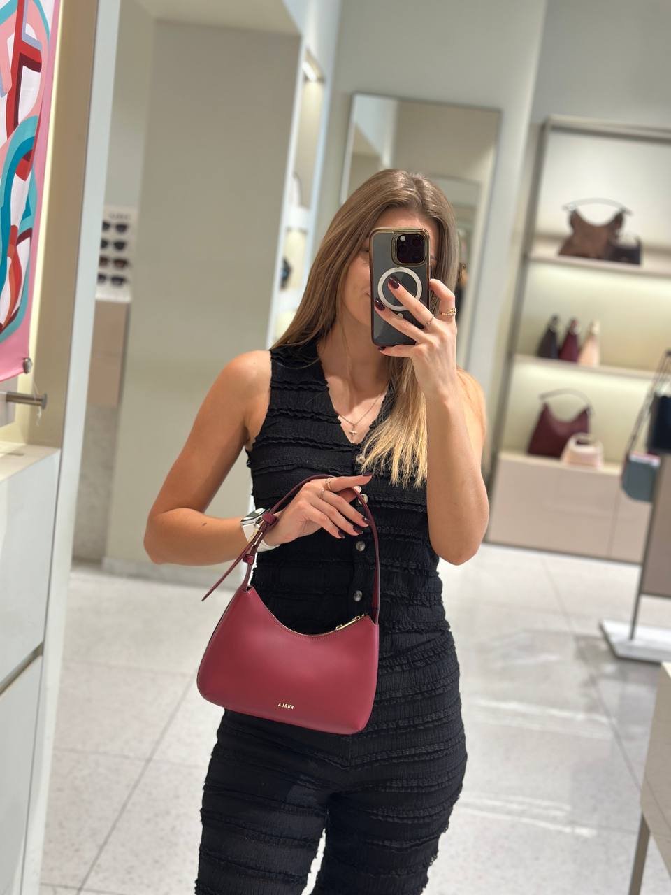 Кожаная сумка Furla Febe Hobo