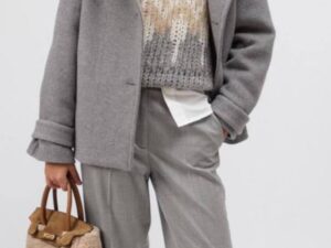 Укороченное шерстяное полупальто PESERICO OUTLET