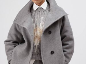 Укороченное шерстяное полупальто PESERICO OUTLET