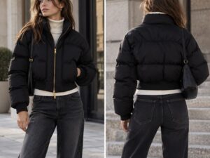 Укороченный пуховик Elisabetta Franchi Mix