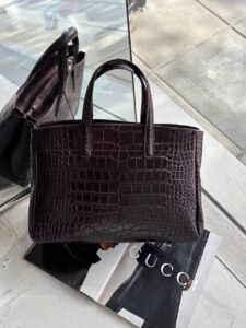Кожаная сумка-тоут под крокодила LEATHER