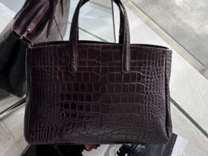 Кожаная сумка-тоут под крокодила LEATHER