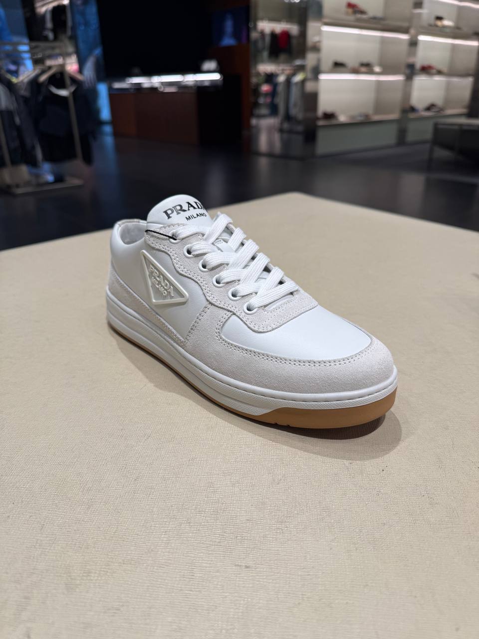 Кеды кожаные Prada Prada Outlet